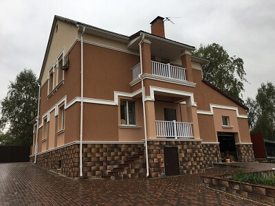 Наружная отделка дома в Сморгони
