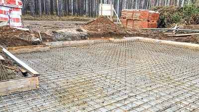 Заливка фундамента под дом в Сморгони