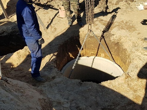 Переливной бетонный септик в Сморгони